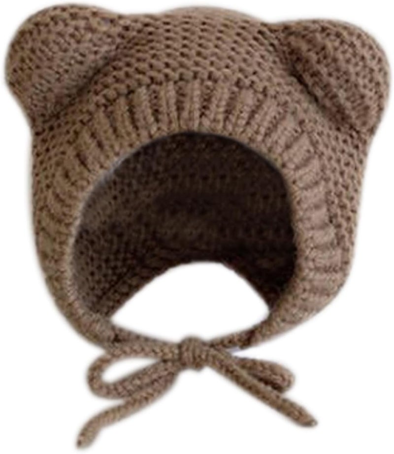 MINGSEECESS Kids Knitted Beanie Hat Cute Frog Cartoon Winter Warmer Cap with Big Eyes for Baby Boys Girls - Image 1
